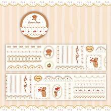 4 Rolls Strawberry Heart Series Basic Style Washi Tape, Full Wrap Design, Rich Content, Easy To Tear, Meets Various Scrapbooking Needs, Easily Create Scrapbook Art Crafts - Multicolor - View 2