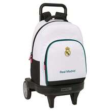 Large Real Madrid 26/27 Kit Backpack With Wheels, Compact Evolution Removable, 93 Cm High, Padded Back And Shoulder Straps, Dimensions 33x22x45 Cm - Evolution Wheels - View 2