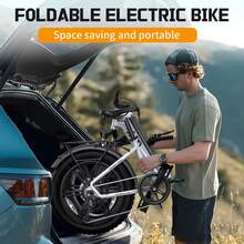 TST Electric Bike For Adults, 749W Folding E Bike Removable Battery 40/60 Mile Range, 20x4 Fat Tire Ebike For Commute, Electric Bicycle With LCD Display 7-Speed - 淺灰色 - 查看 6
