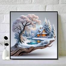 鑽石畫套件－自然風景、動物農場、創意名畫主題圖案 DIY 5D 全鑽手工藝，適合居家房間裝飾與牆面裝飾，節日派對與各種慶祝場合的完美選擇 - 套裝 - 查看 1