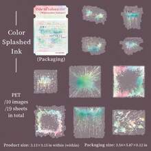 JotBox Colorful Ode Watercolor Texture PET Stickers Digital Film Creative Planner Stationery Stickers Decoration DIY School Supplies - Ode to Color - View 12