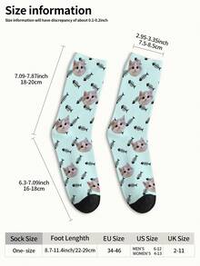 1 Pair Customized Face Pattern Socks, Personalized Photo Socks, Custom Printed Socks, Funny Face Socks, Custom Pattern Socks, Print Any Face Pattern On Socks, Anniversary Gift, Valentine's Day Gift, Unique Birthday Gift, Personalized Collectible - Multicolor - View 6