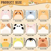 Back To School Cartoon Animal Shaped Sticky Notes, Cute Blank Memo Pads For Students, Office And Planner Stationery, First Day Of School - Multicolor - View 8