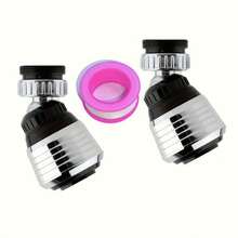 1 Set Faucet Aerator, 360° Rotating Water-Saving Faucet Nozzle, Includes Sealing Tape And Universal Adapter, Anti-Splash Faucet Filter, Suitable For Kitchen And Bathroom Sinks, Easy Installation Aerator - 1pc - View 12
