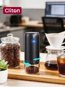 CLITON 1件裝電動咖啡研磨機，陶瓷錐形磨盤，粗細可調，一鍵控制，USB充電，研磨均勻，便攜迷你咖啡豆研磨機，適用於居家、旅行、辦公室，聖誕節、情人節、父親節、母親節節日禮物 - 彩色 - 查看 10