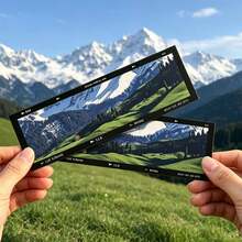 1pc Landscape Pattern Bookmark, Beautiful Romantic Art Retro Acrylic Starry Sky Wave Pattern Film Bookmark, Suitable For Reading Enthusiasts, Colleagues, Friends, And Family, Ideal Gift For Back To School Season And Halloween - A - View 4