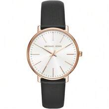 Michael Kors MK2834 Minimal Black Leather Ladies Watch 38mm Rose Gold Dial 3 Hand Waterproof Office Elegant Daily Watch - one-size - View 2