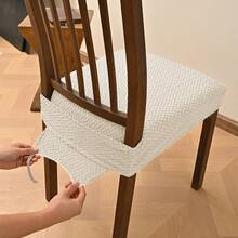 1pc New Anti-Slip Thickened Dining Chair Cover, Soft Plaid Pattern, Elastic Chair Cover, Suitable For Office And Home Chairs, Beautiful High Elasticity Soft, Replaceable Old Surface, Protects Chair, Dust Cover, Shoe Cover - New Arrival - View 10