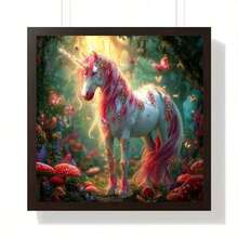 1PC DIY 5D Diamond Painting Kit Unicorn Pattern - Round Full Diamond Art Mosaic Craft, Home Wall Decor, Frameless - No Frame - View 3