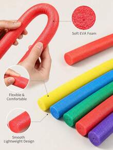 Multi-Color Foam Swimming Sticks Solid Foam Swimming Sticks Soft Buoyancy Sticks Flexible Swimming Sticks Floating Pool Party Accessories Beach Gear Water Sports Equipment - Multi-colored Sponge Sticks - View 6