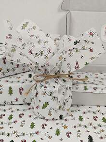 1/10/20pcs Christmas Gifts, Used For Christmas Holiday Winter Party Decoration, Christmas Theme Dress Up, Start Winter Celebration - New - Christmas Tree String Lights Wrapping Paper - View 2