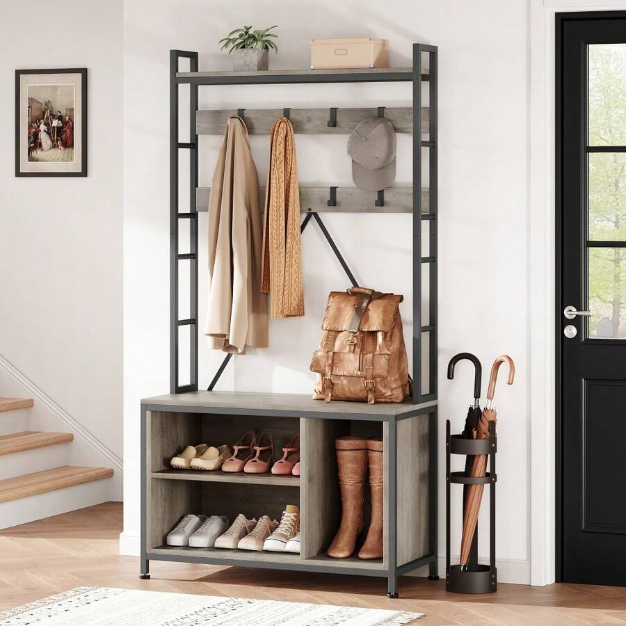 Storage Benches - Grey - View 1