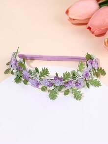 1pc Floral Tulle Flowers Headband For Baby,Comfortable And Breathable Hair Band, Hair Accessories Summer Holiday Beach Essential Party Gifts - Multicolor - View 2