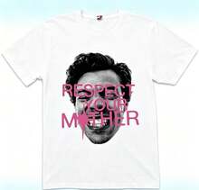 Kiss All The Time H.Arry S.Tyles Shirt,HS Respect YourMother Retro Pop Art Shirt - 白色 - 查看 7