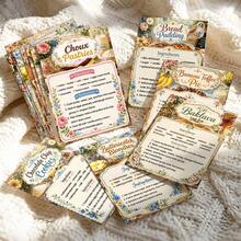 25 Vintage Dessert Recipe Cards, Classic Baking Recipe Reference Cards With Ingredients And Steps, Cake, Cookie, Pie And Pudding Baking Guide, Gift For Bakers And Baking Enthusiasts - A - View 6