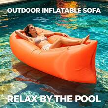 2pcs Outdoor Inflatable Sofa/Outdoor Air Mattress, Multiple Colors Available, Portable Outdoor Inflatable Folding Mattress/Inflatable Sofa - Random Color - Multicolor - View 7