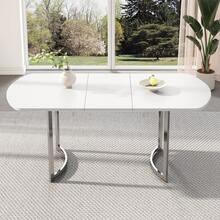 Mesa de Comedor Extensible 140/180 cm - Estilo Moderno - Blanco - Ver 2