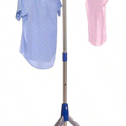 Honey Can Do 64 Inch Steel Tripod Clothes Drying Rack Foldable Collapsible Laundry Stand With 3 Rotatable Arms Holds 30 Hangers Space Saving Indoor Outdoor Air Dry Rack Blue