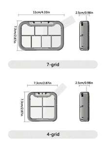 4pcs/1pc Mini Portable Pill Box, With 4/7 Compartments, Can Store Weekly Required Medications And Vitamins, Sealed Travel Pill Case, Pill Container - Multicolor - View 10