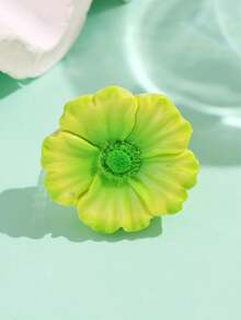 彩色刺繡花朵串珠鈕扣多巴胺花朵樹脂戒指 原宿風創意Y2K裝飾戒指 Cosplay戒指 - 彩色 - 查看 14
