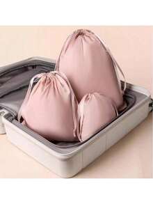 Oxford Cloth Dust-Proof Storage Bag With Drawstring Closure, Protective Pouch For Clothes, Garments, Towels, Data Cables, Small Fabric Bag, 3 Sizes (S/M/L), Washable And Reusable - Multicolor - View 3