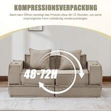 Estructura de sofa cama Beige 2 Asientos - Caqui de 2 plazas - Ver 7