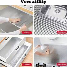 2PCS High-Quality Aluminum Foil Protective Film For Kitchen Walls, Fire-Resistant, Heat-Resistant, Perfect For Cabinets And Countertops - View 5