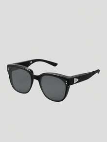 Beneunder Large Round Frame Foldable Prescription Fashion Glasses FD008 - Black - View 9