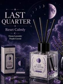 EVODUCK Pengharum Ruangan Kristal Bentuk Bulan Sabit 50ml, Pengharum Minyak Esensial Aroma Lavender Ozon, Kristal Ungu Terintegrasi, Dengan 4 Batang Serat, Dekorasi Ruangan Estetik Bertema Bulan, Hadiah Ulang Tahun untuknya, Pengharum Ruangan Kecil untuk Kamar Tidur, Kamar Mandi, Meja, Rak, Dekorasi Rumah - Aroma Campuran - View 4