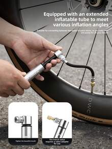 TOSUOD Foldable Mini High-Pressure Bicycle Pump, Compact Portable Bike Air Pump, Universal For Mountain And Road Bikes, Compatible With Basketball, Football, Volleyball And Other Balls, Outdoor Cycling Commuting Sports Emergency Inflation Accessory - Multicolor - View 3