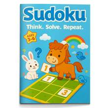 Kids Sudoku Practice Notebook, Fill-In Number Grid Logic Exercises, One Challenge Per Page, Choose Ages 3-6 6-9 9-12 12+ - Sudoku Book - View 12
