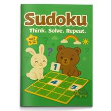 Kids Sudoku Practice Notebook, Fill-In Number Grid Logic Exercises, One Challenge Per Page, Choose Ages 3-6 6-9 9-12 12+ - Sudoku Book - View 11
