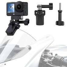 通用鋁合金摩托車擋風玻璃支架,適用 Osmo Action 6/5/4/3 與 Osmo Nano,含磁吸轉接快拆板,Action 5 Pro 相機擴充配件安裝套件 - 查看 3