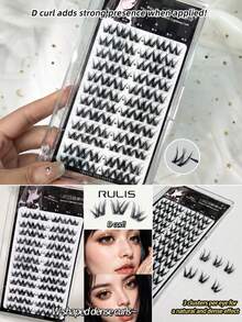 80簇新款0.07mm 8-12mm 隱形眼鏡友善、易使用、可重複使用睫毛條 - C - 查看 2