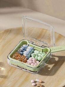 4pcs/1pc Mini Portable Pill Box, With 4/7 Compartments, Can Store Weekly Required Medications And Vitamins, Sealed Travel Pill Case, Pill Container - Multicolor - View 5