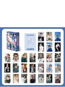 1pc 55pcs Zhao Yufan Laser Photo Cards, Celebrity Merchandise Self-Printed Card Box Set - Multicolor - View 12