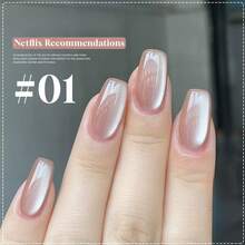 MIANEL GEL 10ml Esmalte em Gel para Unhas Angela Cat Eye Summer Blue 2026, Efeito Brilhante de Contas de Vidro Branco Cristal Jade Clareador, Série Multicolorida, para Salão de Unhas e Uso Doméstico DIY - Multicolorido - Visão 14
