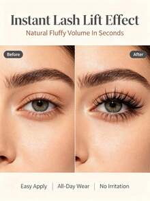 Mkhlina 5 Pairs Cat Eye Fluffy Wispy Strip Lashes 3D Faux Mink False Eyelashes Daily Makeup - 眼尾拉長款 - 查看 4