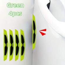 4pcs Car Door Edge Anti-Scratch Reflective Strips, Bumper Anti-Collision Warning Safety Sticker - Classic - View 13