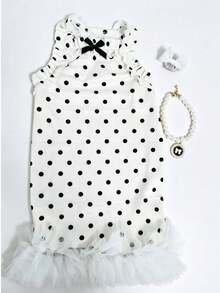 Cat & Dog Fluffy Tutu Cute Outfit, 3 Pieces Skirt Set - Multicolor - View 9