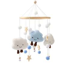 Sonajero de madera para bebé, campana de cuna de peluche con diseño de estrella de dibujos animados, juguete colgante, decoración de cuna, juguete para bebé, sonajero para un sueño tranquilo, juguete de confort para bebé, juguete para infantes, regalo. - 05 - Ver 4