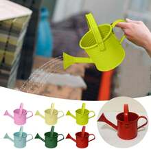 Vintage Tinplate Watering Kettle, 1L Outdoor Metal Water Bucket For Plants, Decorative Sprinkling Can For Flowers, Garden Beds, And Home Landscaping - ColorB - View 8