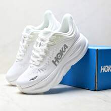 男款 Hoka One One 全季公路跑鞋 BONDI 9 透氣輕量舒適緩震防滑 白銀色 - 銀男款 - View 6