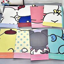 Cuaderno B5 de la serie SANRIO, Kitty, My Melody, Kuromi, Cinnamoroll, Pom Pom Purin, Pochacc, serie 8 de personajes clásicos, estilo aleatorio enviado, cuaderno de suministros de oficina diarios, escritura cómoda, encuadernación cosida no se cae fácilmente, registros de oficina, planificador, imprescindible para fans de SANRIO - Multicolor - Ver 7