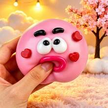 1pc Funny Face Squeeze Toy, Random Cute Squeeze Toy Set, Mixed Expression Theme Stress Relief Finger Toy, Suitable For Children And Adults, Great Graduation Gift (Randomly Shipped) - Multicolor - View 4