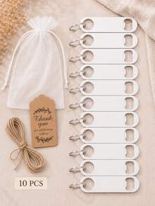 30/10/1 Set Customized Engraved Bottle Opener Keychain, Personalized Name & Date Metal Key Ring, Wedding Party Favor, Gift For Family And Friends - Style 3 - View 27