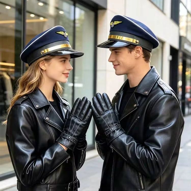 2pcs Embroidered Winged Sailor Hat, Suitable For Halloween Cosplay Party, Unisex Halloween Pilot Accessory - Multicolor - View 4