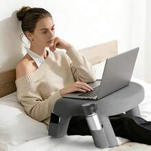 1 pieza Almohada de soporte para lectura en la cama con bolsillo lateral de almacenamiento, espuma suave ergonómica curva y multifunción - Multicolor - Ver 7