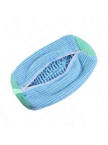 1pc Washing Machine Shoe Bag, Suitable For All Shoe Types - Yellow With Blue Zipper, Soft Fleece Lining, Effectively Protects Clothes, Perfect For Sneakers And Casual Shoes, Laundry Bag, Holiday Essential, Holiday Travel Essential, Travel Bag, Travel Accessory, Graduation Season - Multicolor - View 11
