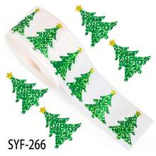 500pcs Laser Christmas Tree Stickers, Bright Green Holiday Decoration Diary Stickers, Creative DIY Decorative Stickers - 500 Laser-cut Christmas Tree Stickers - View 7